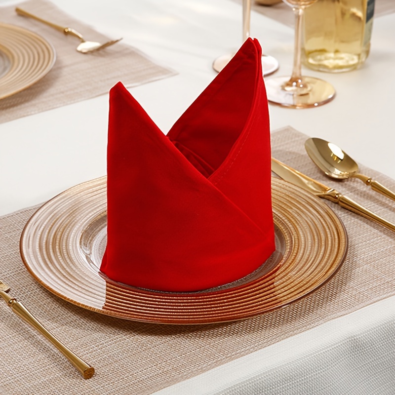 Cloth Napkins Premium Solid Washable Small Triangle Weave - Temu