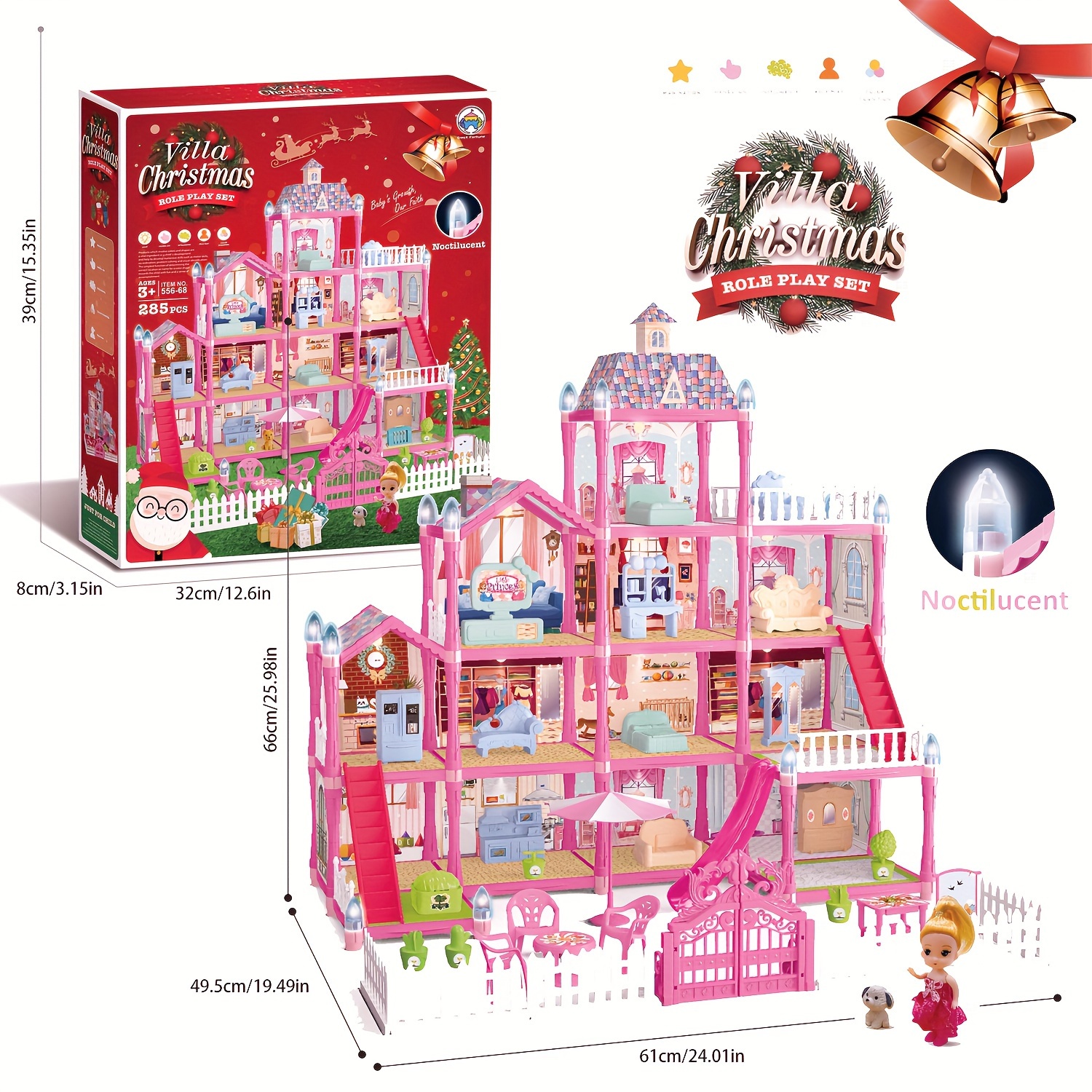 Children's Toy House, Girl Princess Villa Castle, Girl Doll Game House,  Equipped With Self-designed Furniture Accessories - Suitable For Birthday  Gifts For Girls! Thanksgiving/christmas Gifts - Temu New Zealand