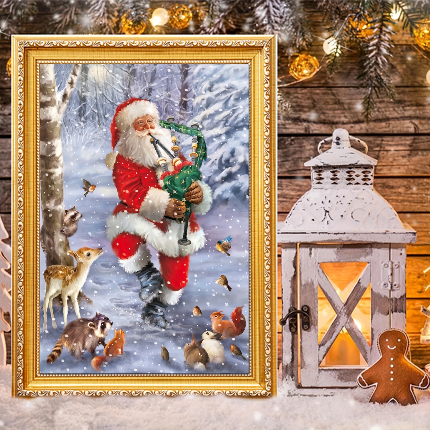Christmas Diamond Painting Kits for Adults, (Santa Claus 12x16Inch)