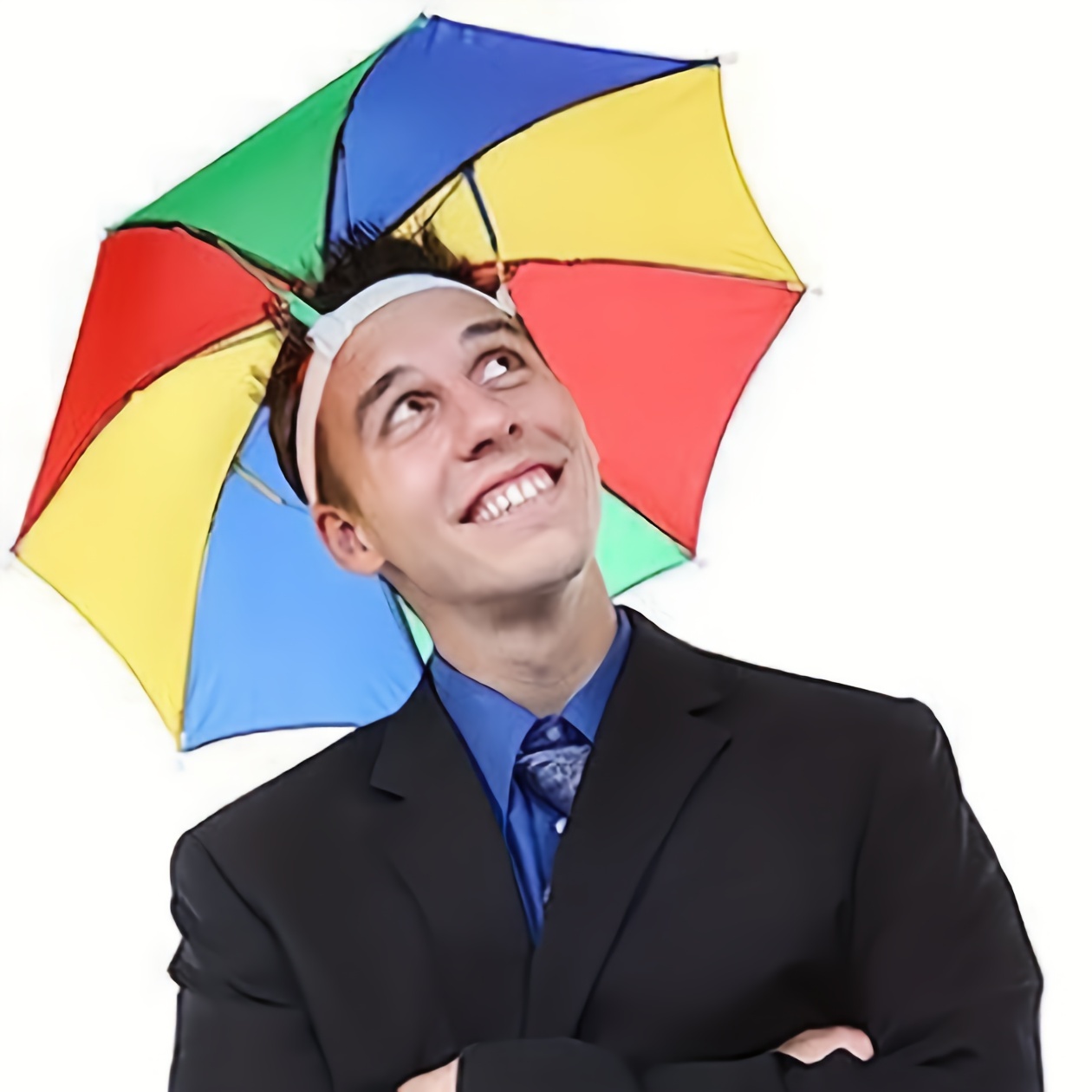 

1pc Lightweight Hat Umbrella, Diameter 20.5in/52cm, Outdoor Rain Or Shine Umbrella, Fishing Umbrella, Elastic Band Hat Umbrella
