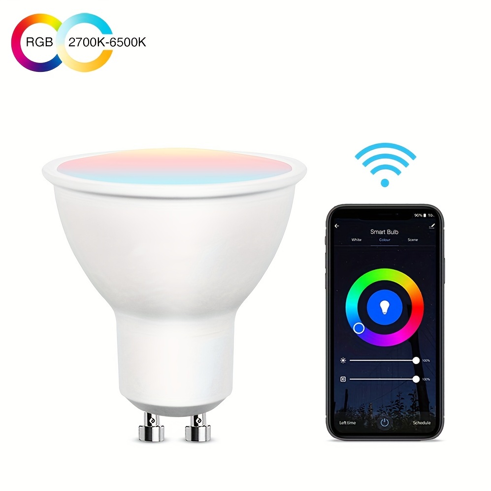 Gu10 Smart Spot Light Bulb Compatible With Alexa Google Home - Temu