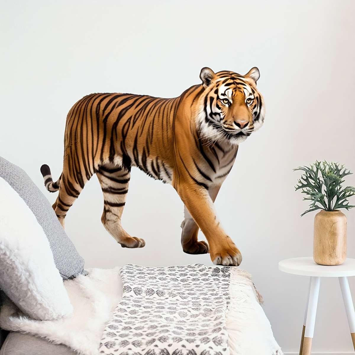 1pc Nuevo Adhesivo Pared Tigre Decoración Sala Dormitorio - Temu