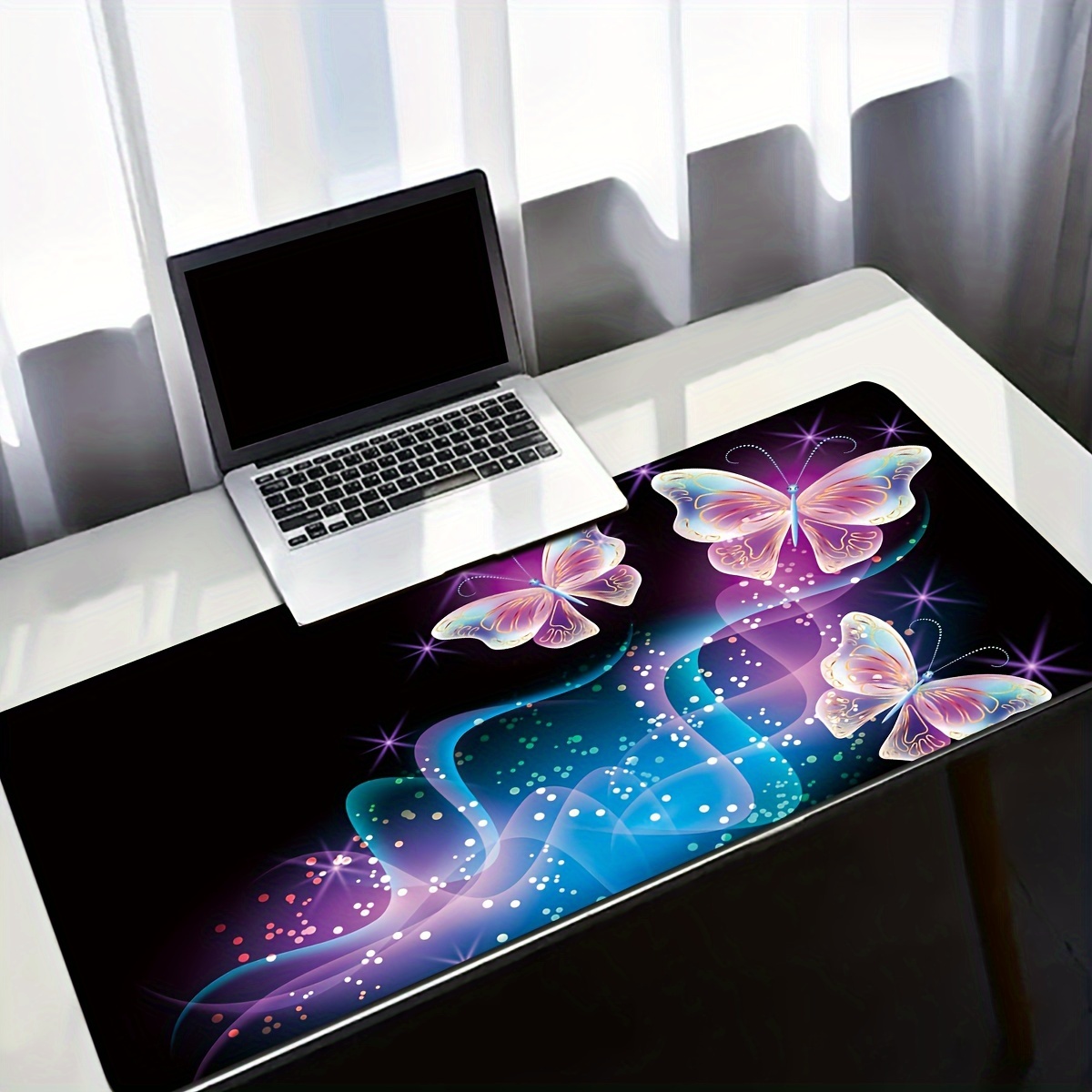 

1pc Large Gaming Mouse Pad, Butterfly Mouse Pad, Keyboard And Mouse Pad, Gaming Mouse Pad For Computer Laptop Office