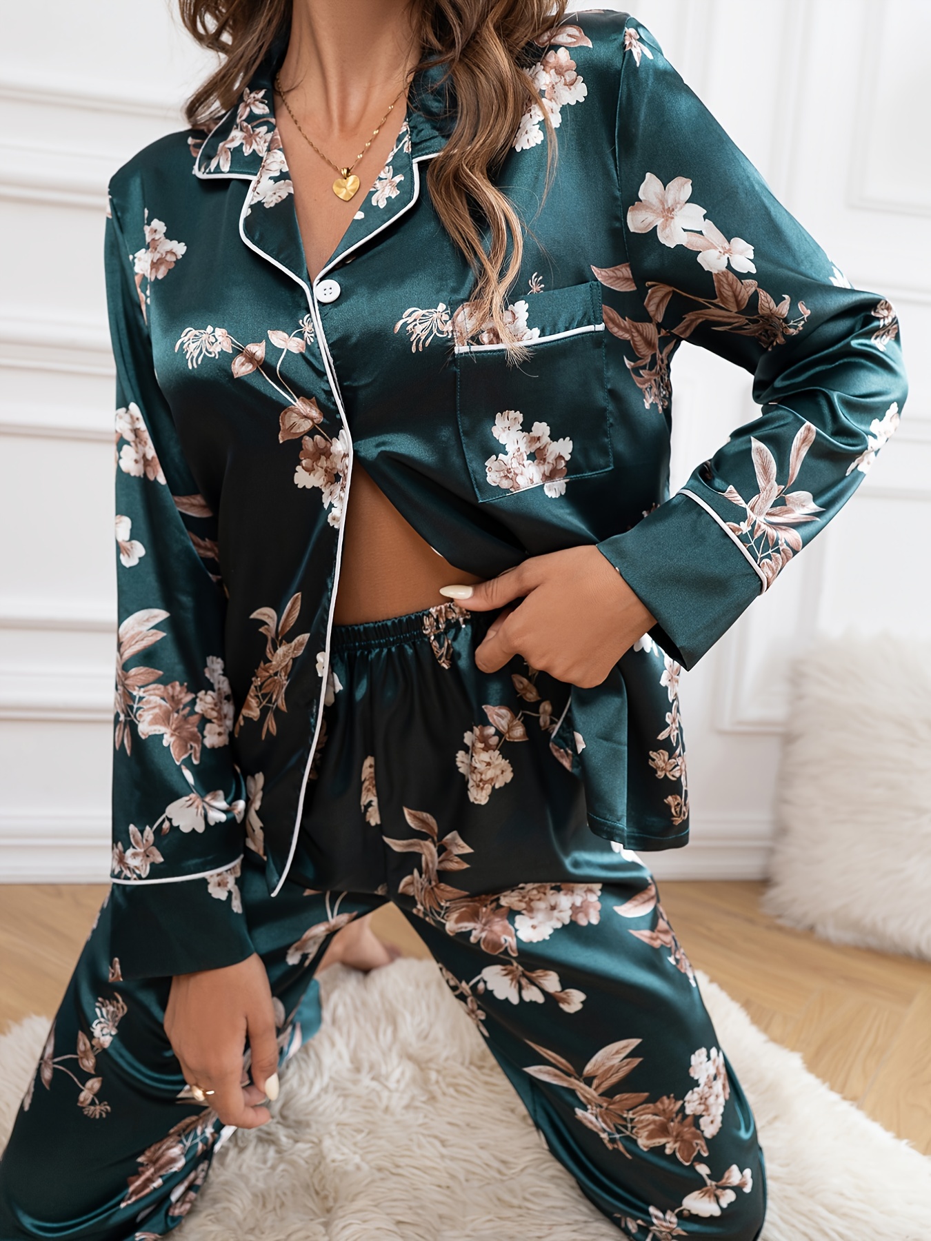 Floral Pajama Set - Temu Canada