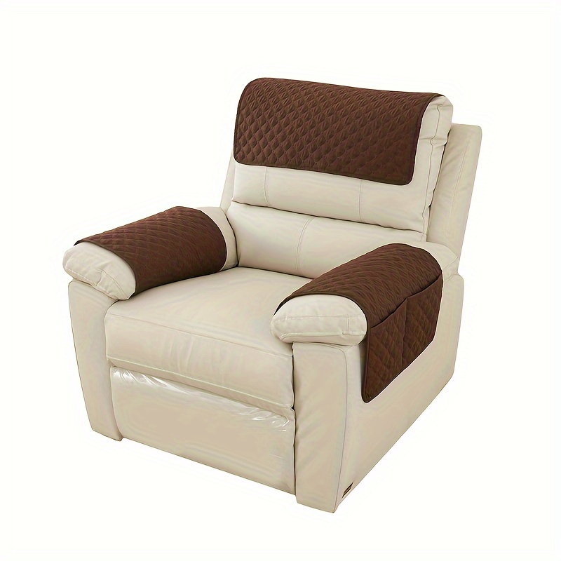 Comprar Funda para reposacabezas para sofá reclinable, fundas para brazos  para silla reclinable con bolsillos de almacenamiento, fundas para sillón  para sala de estar