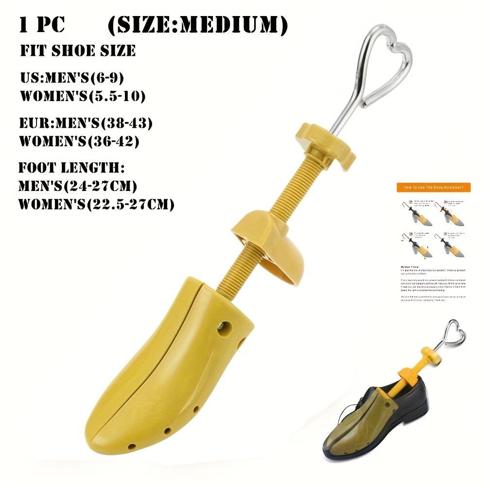 1pc Shoe Stretcher Shoe Trees, Adjustable Length Width For Men And Women,  Choose Your Size:(Large Or Medium) - Main Image
