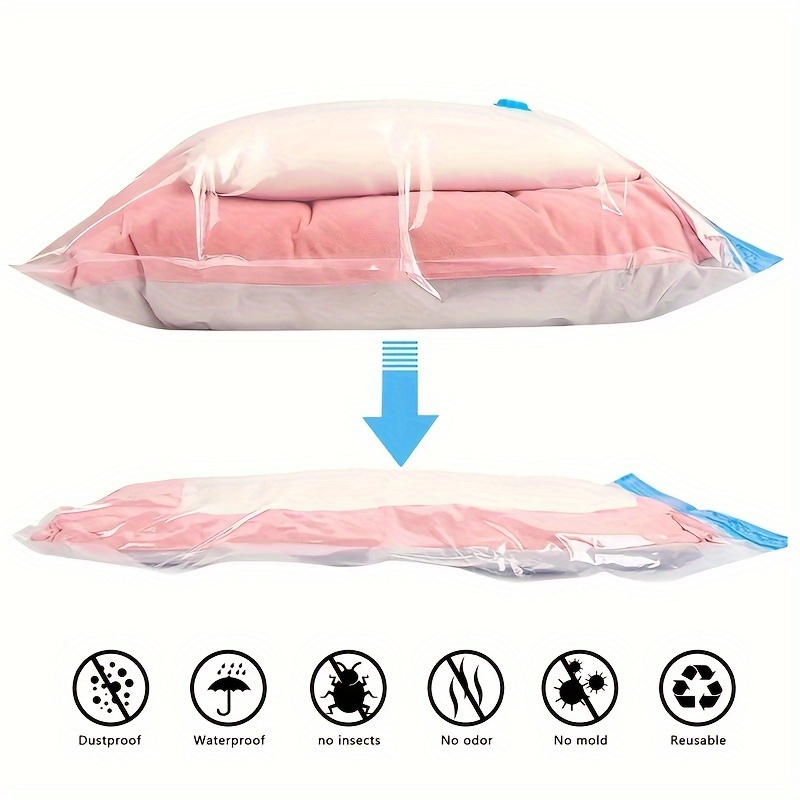 Pump / Vacuum Storage Bags, Space Save Compression Travel Seal Sacks For  Clothes Pillows Bedding Closet Home Organizer - Temu