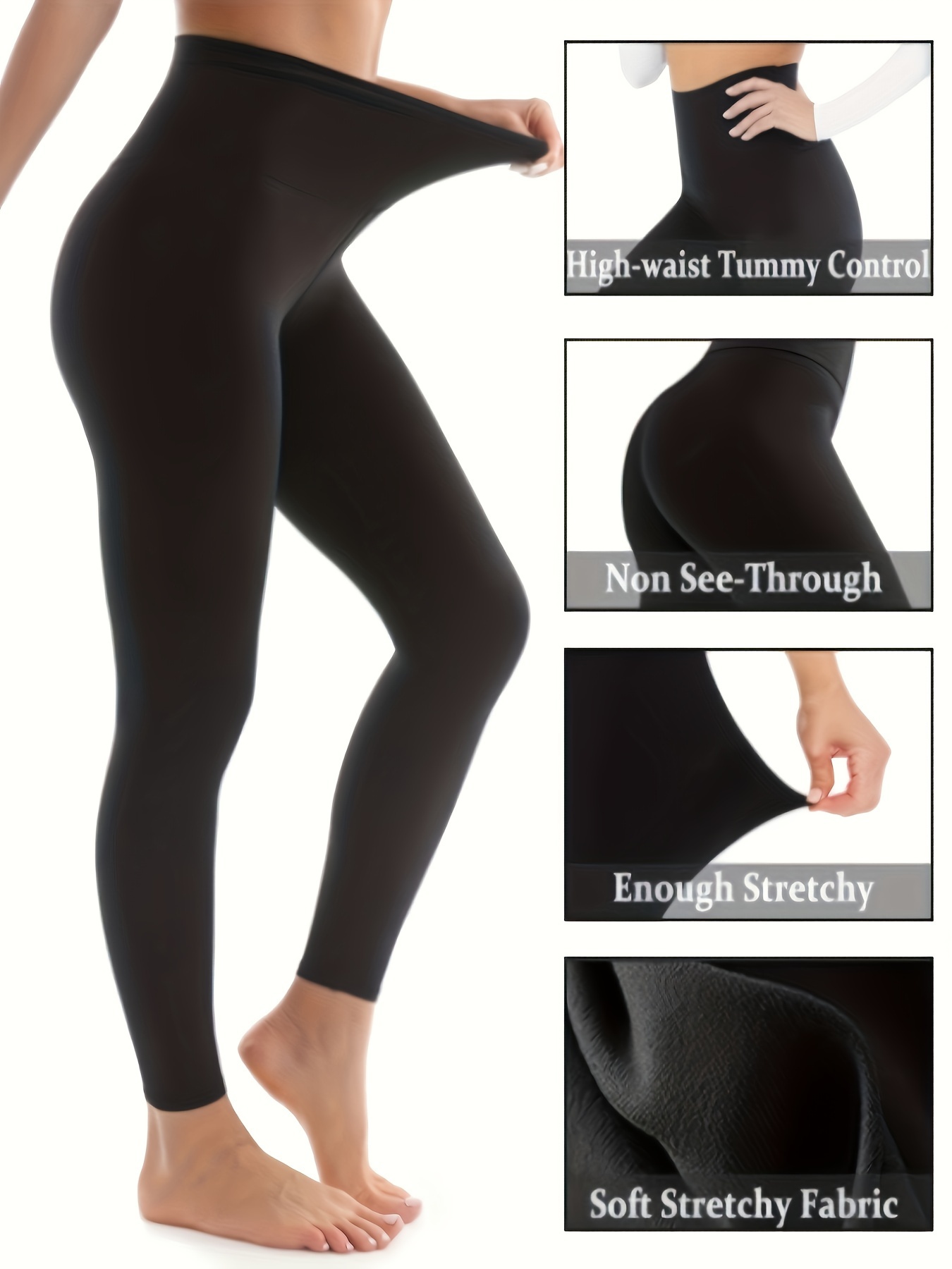 FULLSOFT 3 Pack High Waisted Leggings for Women | Non See Through, Tummy  Control Yoga Pants