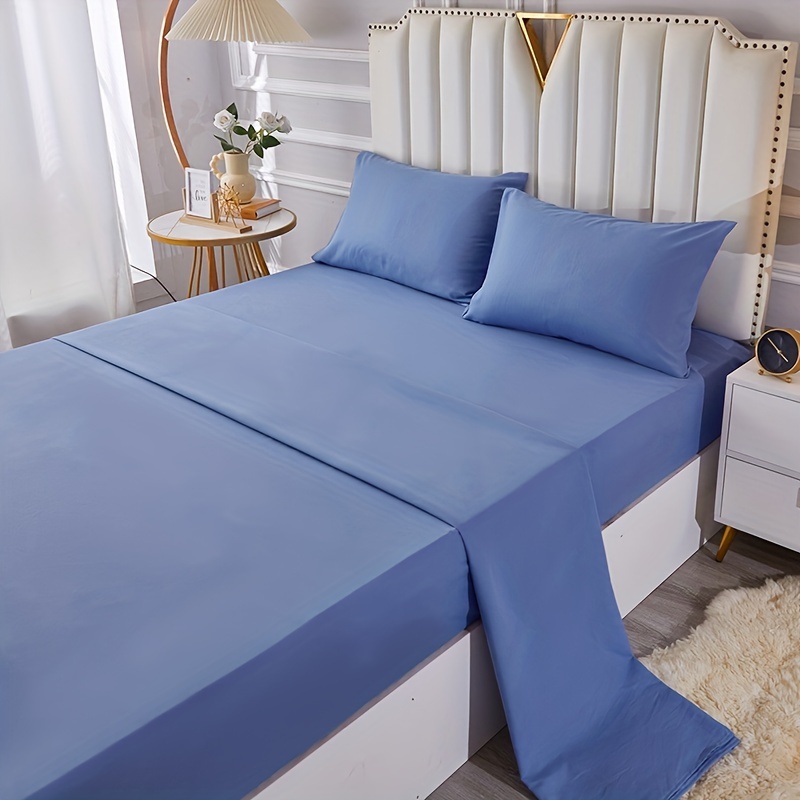 Solid Color Waterproof Bed Sheet Soft And Skin friendly - Temu