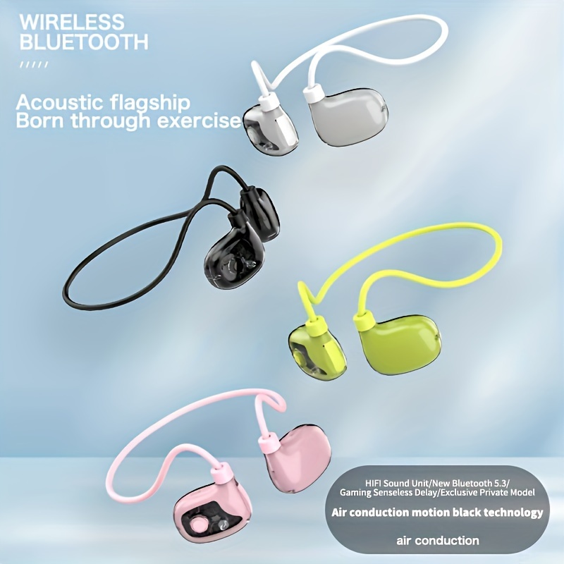 Auriculares de Conducción de Aire de Oreja Abierta, Inalambricos Bluetooth  Auriculares Deportivos con Micrófono, Ipx5 Auriculares de Oído Abierto para  Correr Hacer Ciclismo Ejercicio : : Electrónica