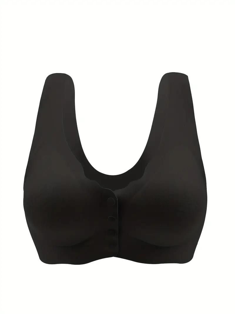 Front Buckle Full Coverage Bra Comfy Breathable Push Bra - Temu