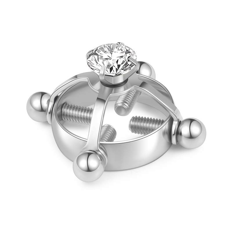 Men's Adjustable Zircon Nipple Ring