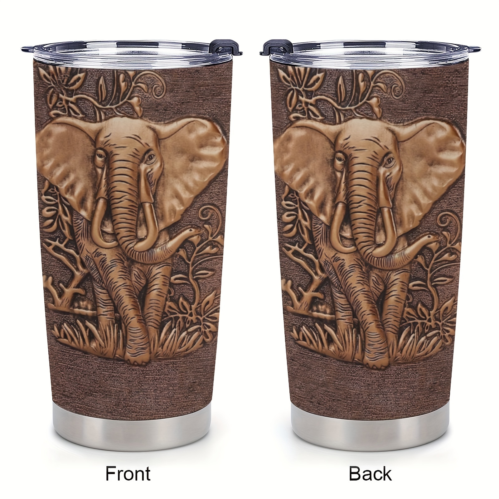 Cute Elephant - Engraved Stainless Steel Tumbler, Yeti Style Cup, Elephant  Lover Gift