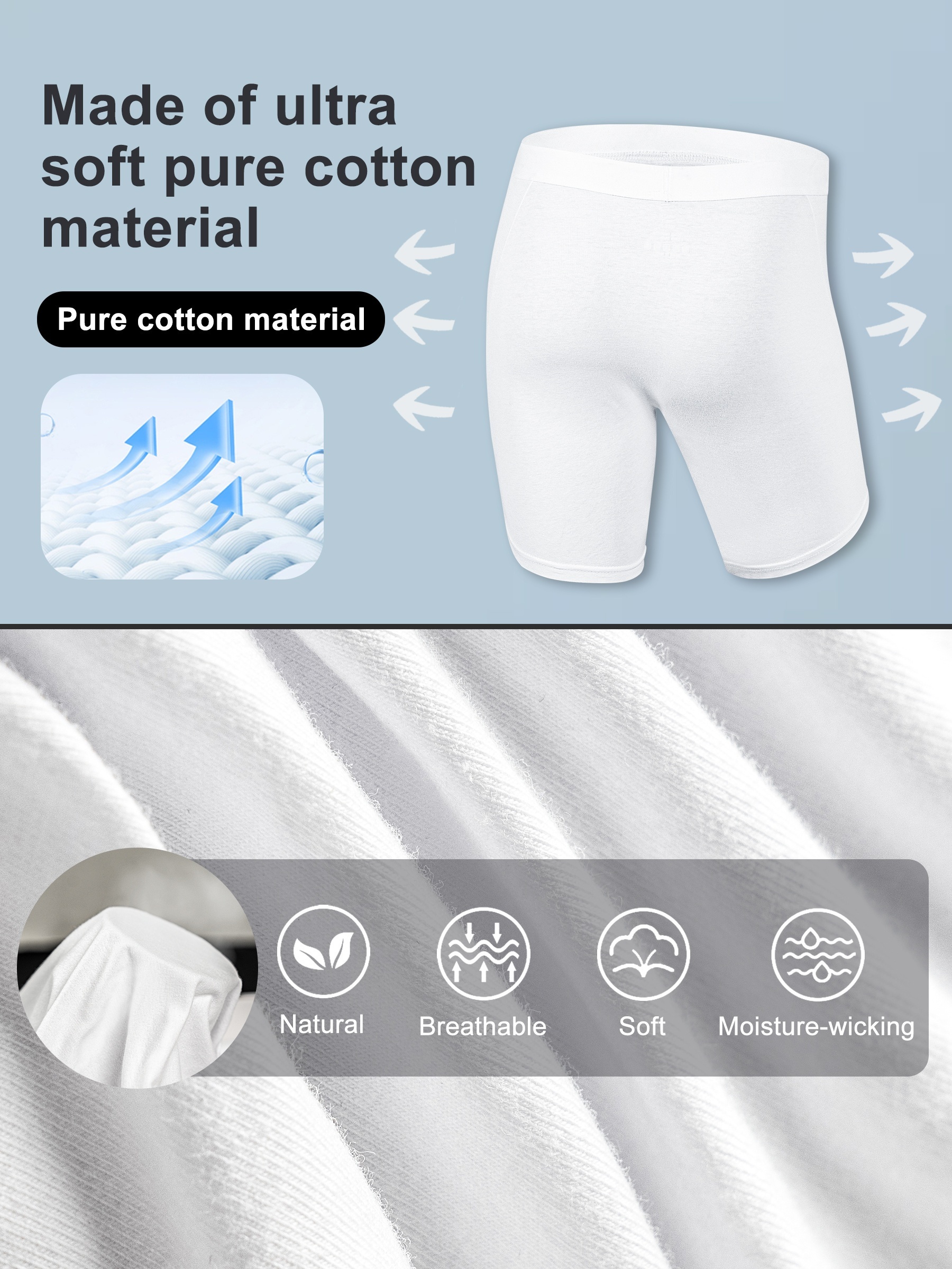 Men's Cotton Anti wear Leg Skin friendly Soft Comfortable U - Temu