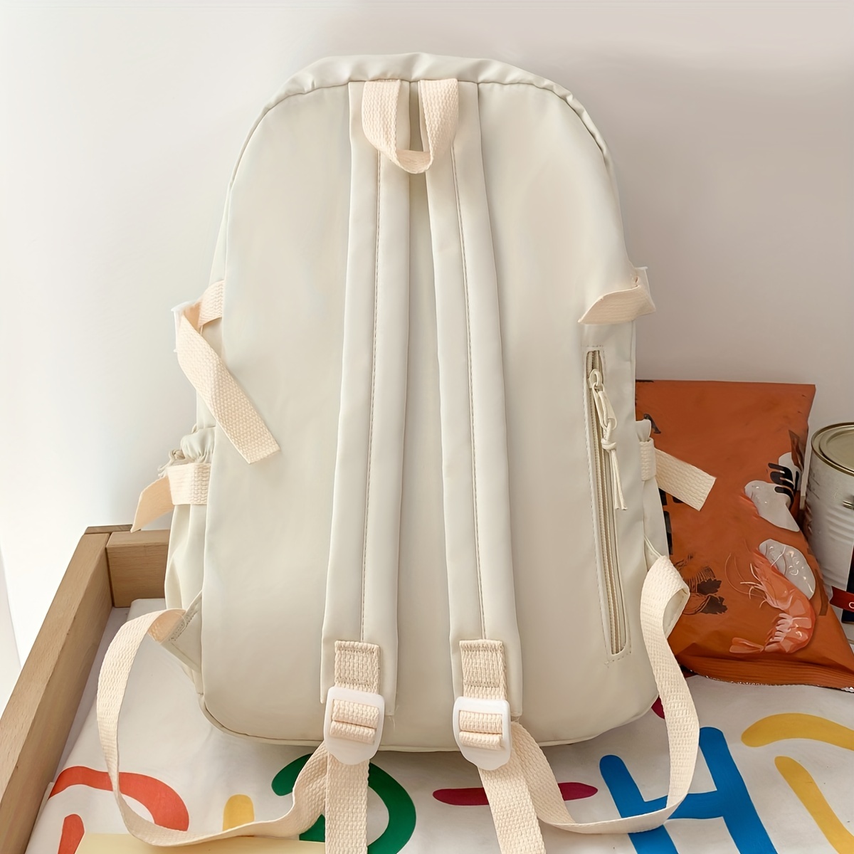 Minimalist Backpack All Match Rucksack School Bag With Bear