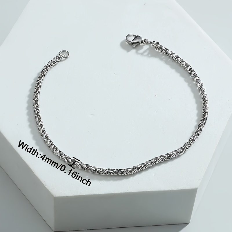 Men's Hypoallergenic Silver Plated Bracelet Classic Soft - Temu