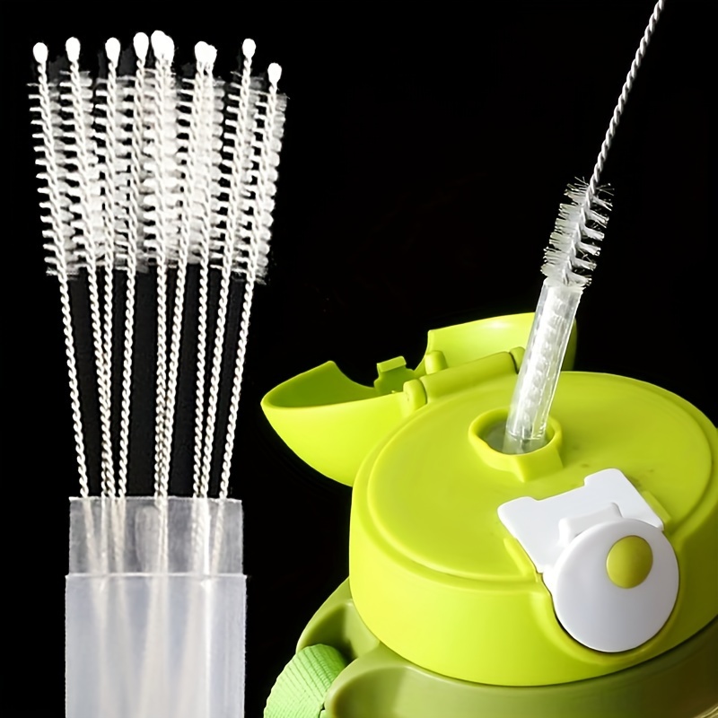 

Stainless Steel Straw Cleaning Brushes With Soft Bristles, Portable Reusable Glass Tube Cleaner, Long Handle, No Electricity Needed, Ideal For Kitchen, Bathroom, Living Room - Accessory Included