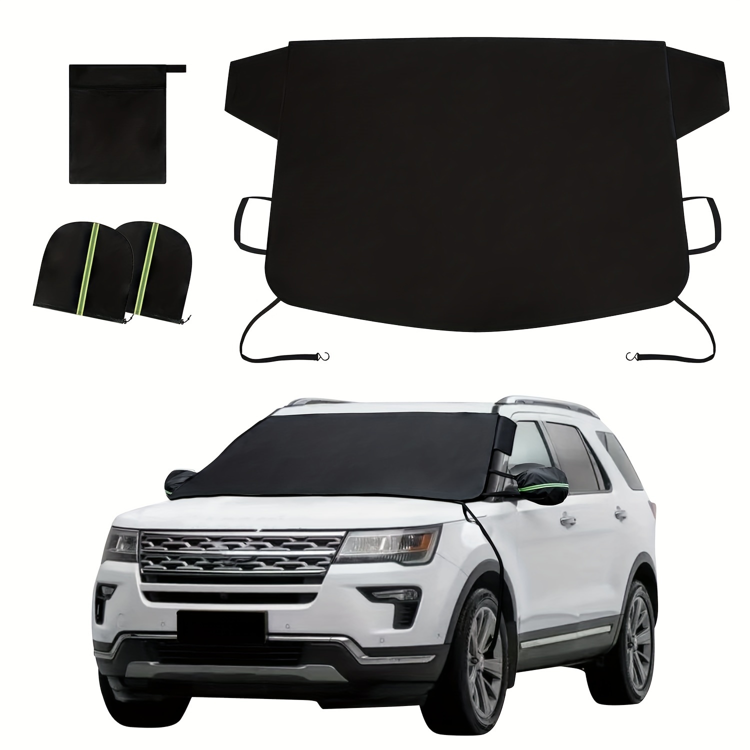 Windshield Cover For Ice And Snow, Windshield Snow Cover, Car Windshield  Snow Cover, Fits Most Cars Trucks Vans Suvs, Embedded Magnets