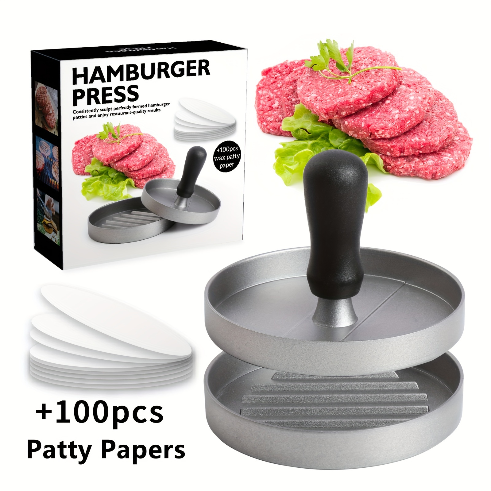 Stainless Steel Egg Cooking Rings Egg Rings with Silicone Handle Portable  Grill Accessories Hamburger Meat Beef Grill Burger Press Patty Maker Mold