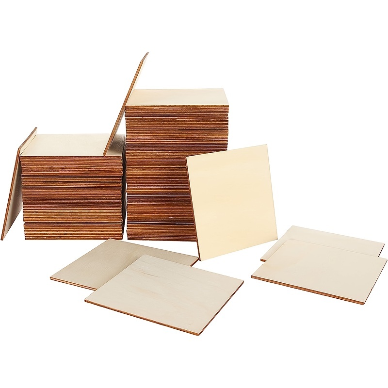 Dofiki 25 hojas de madera contrachapada de tilo de 3 mm 300 x 300 x 3 mm,  madera contrachapada para corte láser, grabado de madera, modelo de  construcción, hoja de madera de