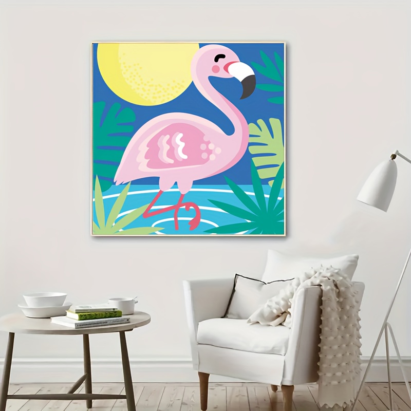 5D Diamond Painting Kits With White Frame Cartoon Flamingo Diamond Art  Shark Small Kits Mosaic Diamond Dots Gem Art Crafts For Home Table Wall  Decorat