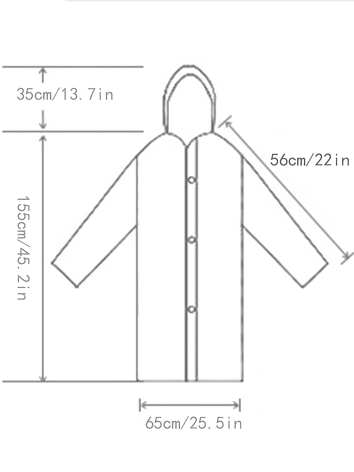one piece waterproof hooded raincoat for adults white drawstring long sleeve pancho reusable and convenient details 5
