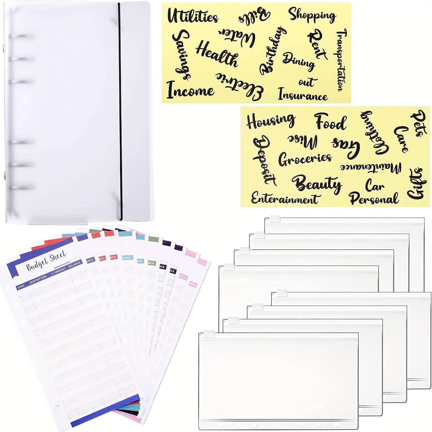 A6 Budget Binder Envelopes Set