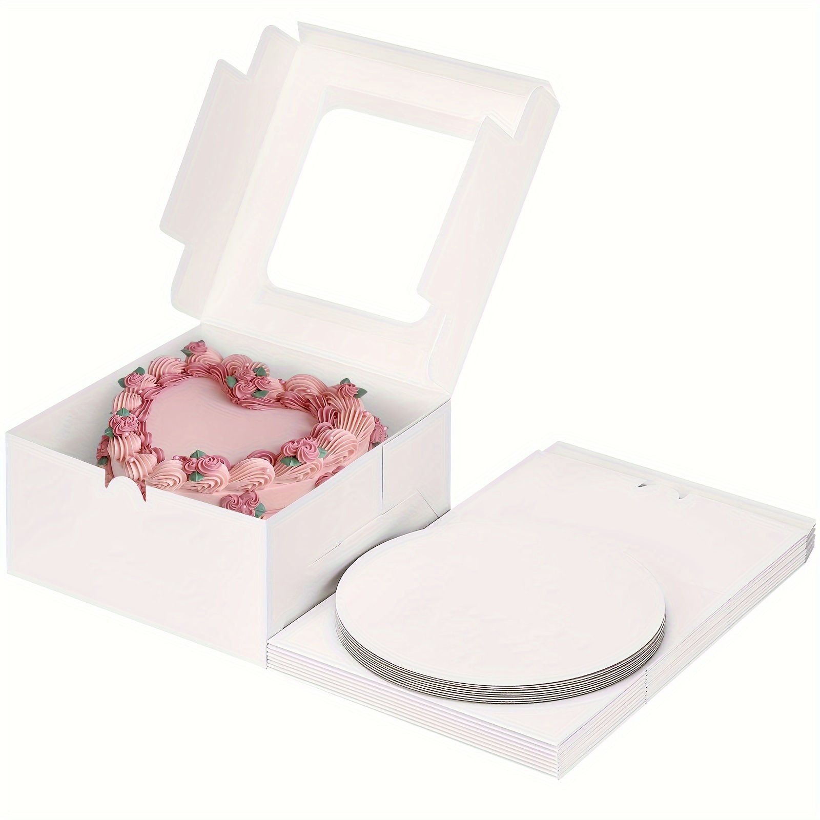 Caja transparente para tartas de 10 pulgadas: caja transparente para tartas  de cumpleaños, cajas de embalaje de panadería, cajas de regalo para