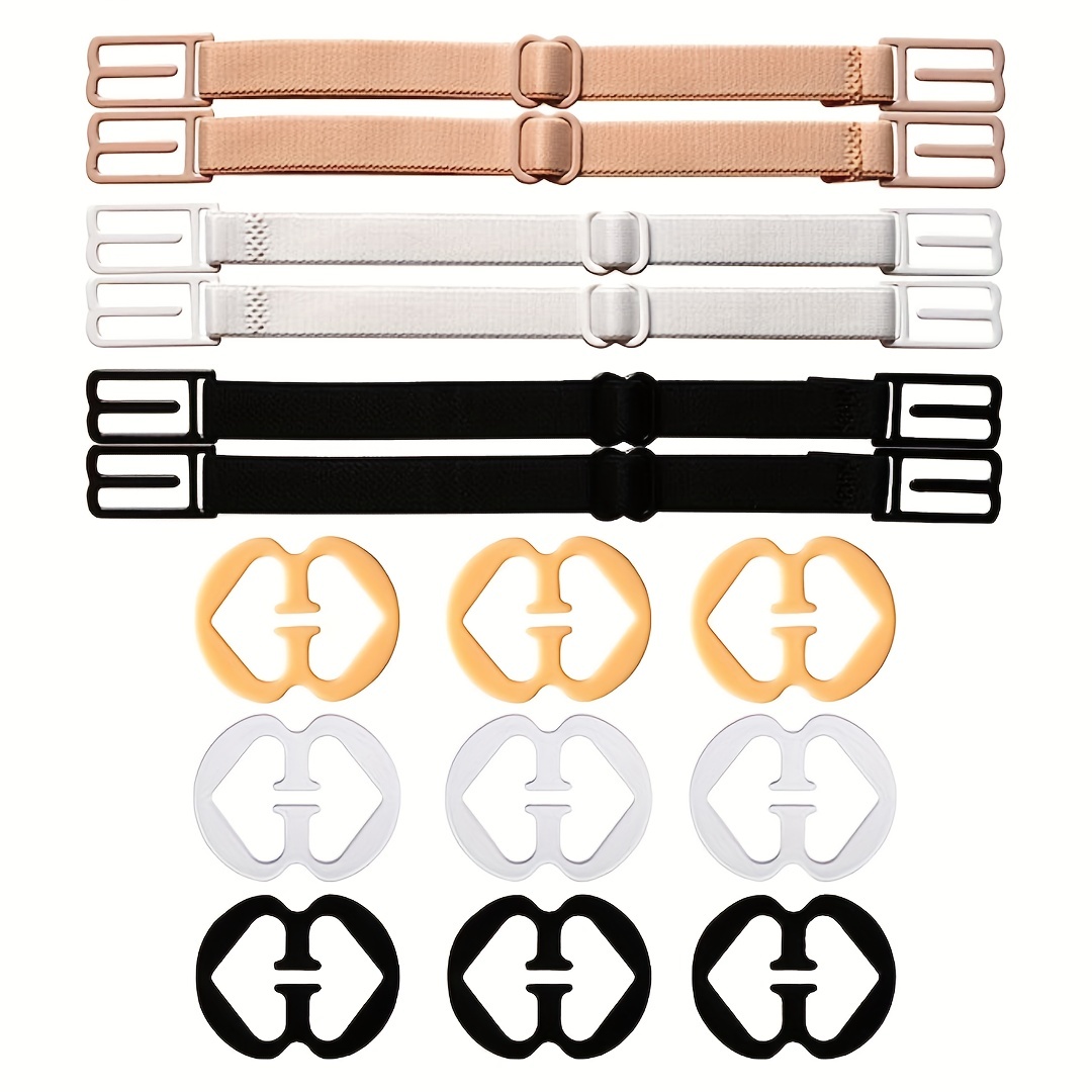 Invisible Bra Strap Clips Set Non-slip Buckles Conceal Bra Straps & Elastic