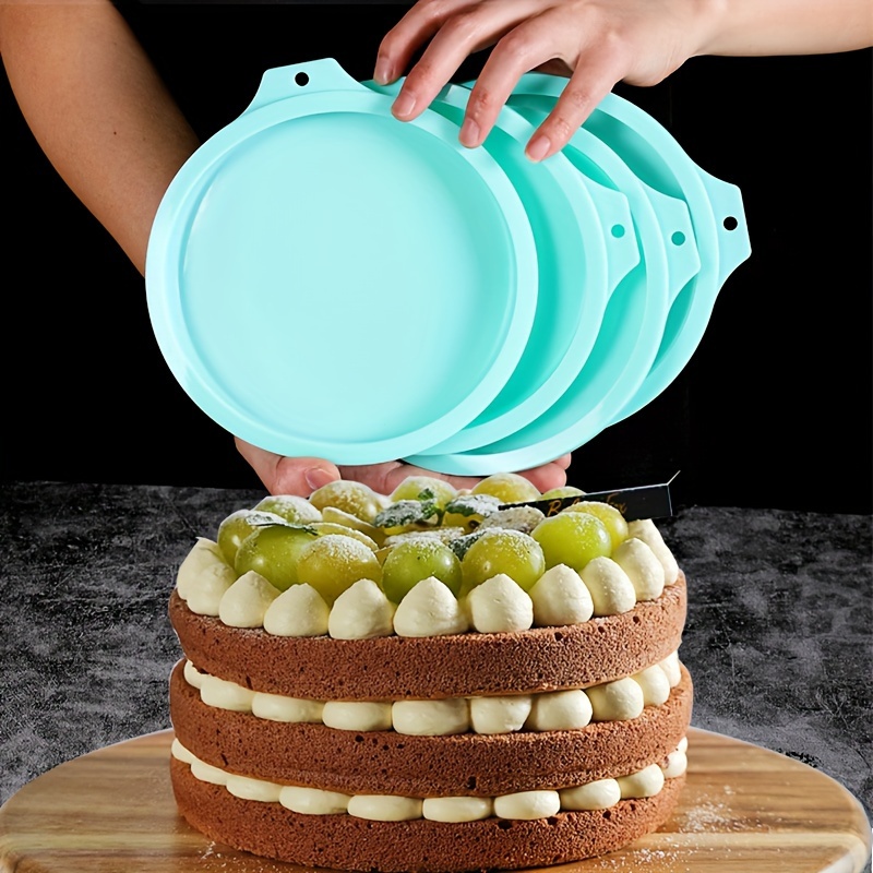 Silicone Cake Pan 8inch Round Cake Layer Set Silicone Bakeware