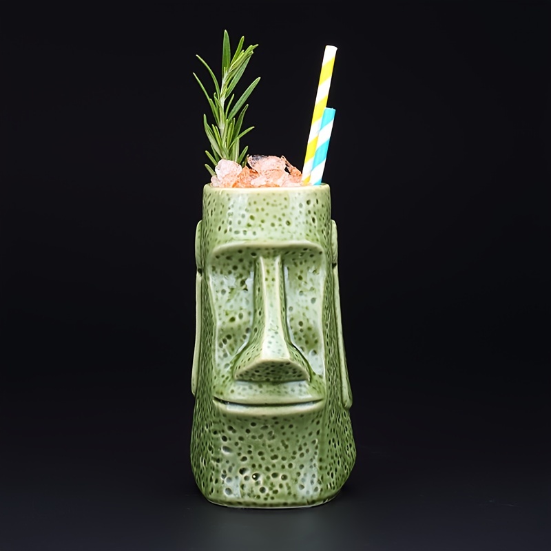 1pcs 23.6oz Hawaiian Tiki Mug - Creative Ceramic Cocktail Cup for Zombie  and Tiki Decor