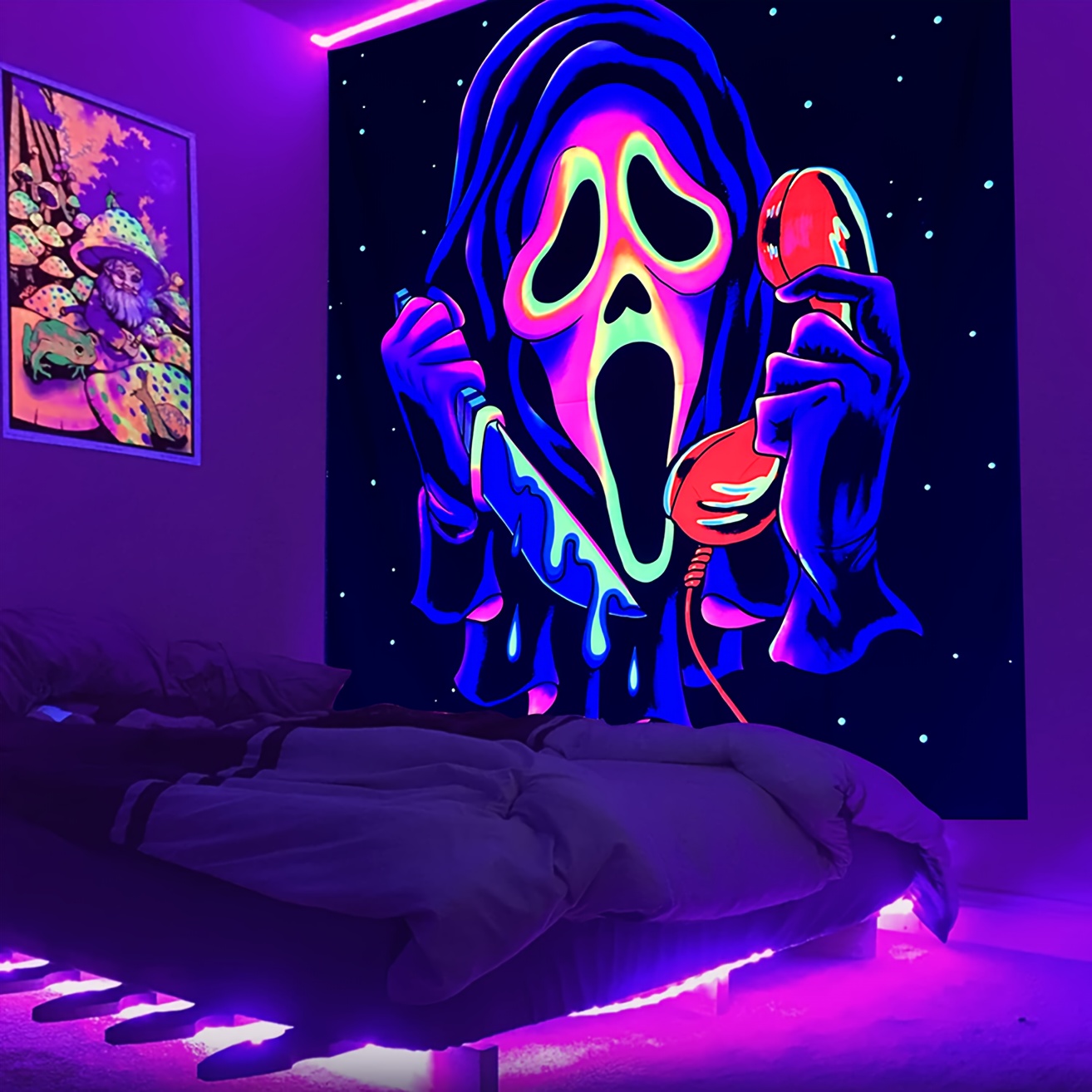 Neon graffiti  Black light room, Black lights bedroom, Glow paint