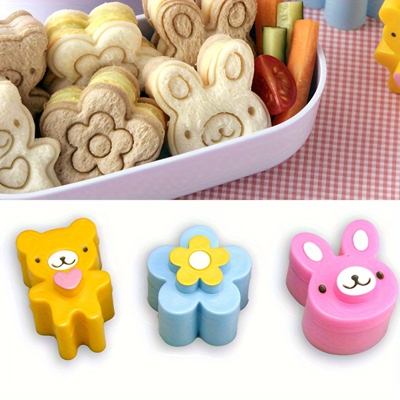 Cute Sandwich Cutter And Sealer Set For Children Kids Animal Diy Bread  Toast Cutters Mold Kitchen Bento Lunch Accessories - Temu