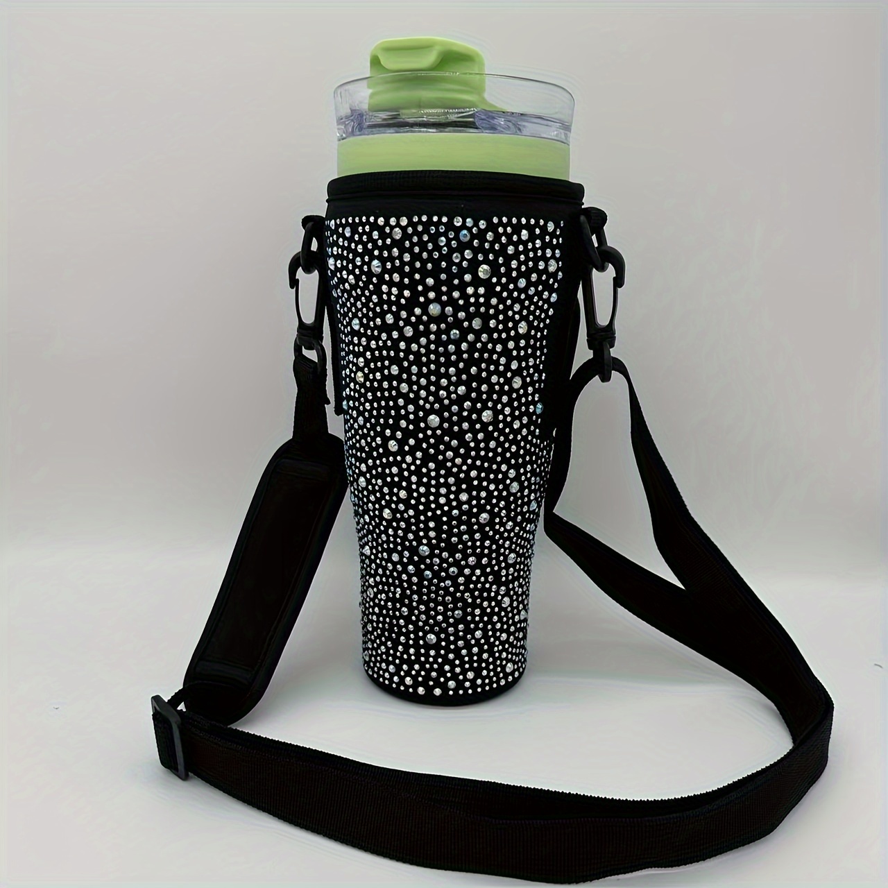 1pc Bling Water Bottle Carrier Bag, For Stanley 40Oz Tumbler With Handle,  Water Bottle Holder Bag With Adjustable Strap, Cup Accessories