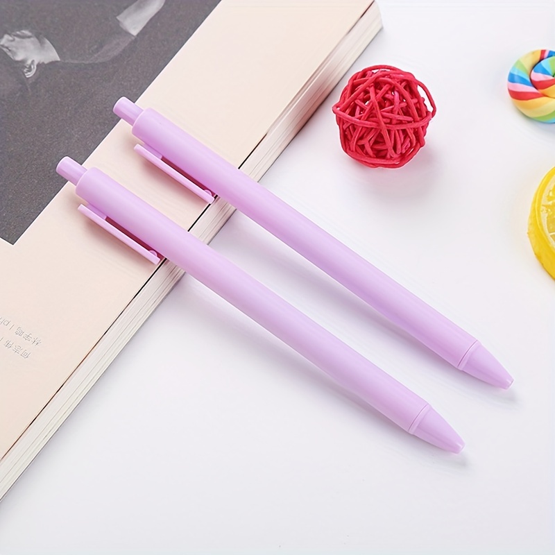 Macaroon Candy Color Retractable Ballpoint Pens Cute Kawaii - Temu