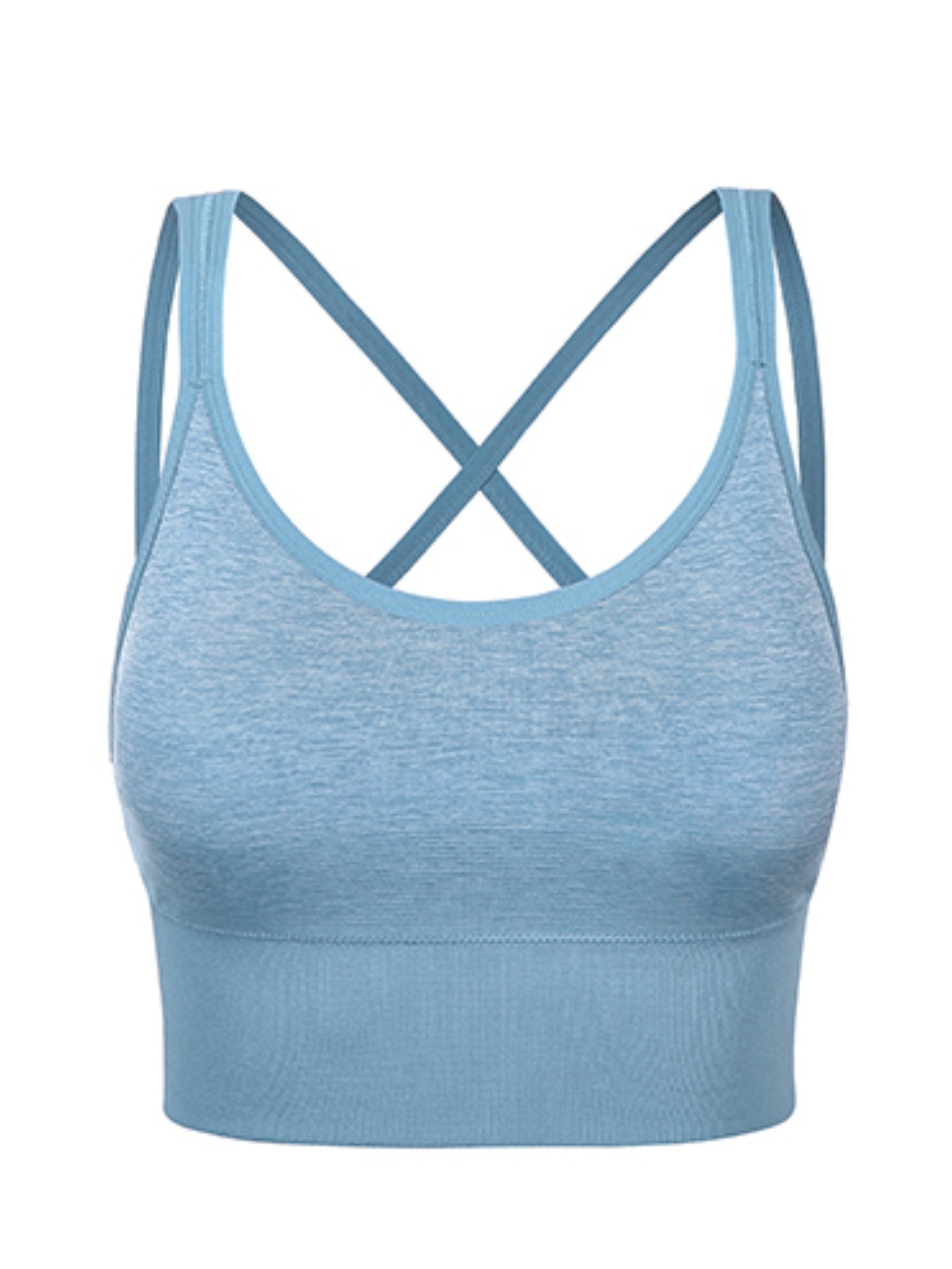 Solid Seamless Sports Bra U neck Sleeveless Criss - Temu