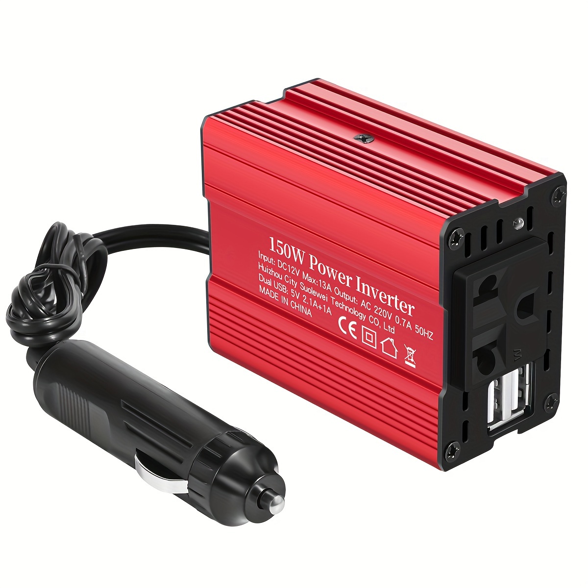 60W Power Inverter Modified Sine Wave DC to AC 220V USB Charger