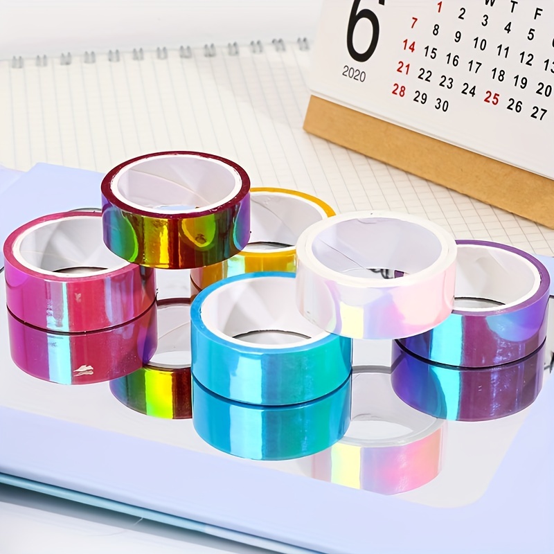 5pcs Colorful Washi Tape Set, 5pcs Assorted Colors Washi Tape Set, Solid  Color Washi Tape, Colored Masking Tape, Washi Tape Set 