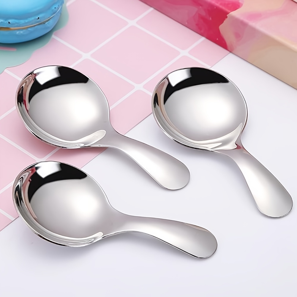 Stainless Steel Mini Teaspoon Short Handle Small Salt Scoop Spice