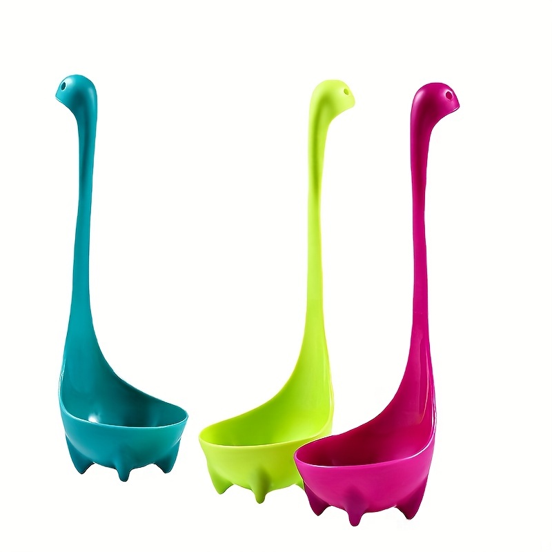 2Pcs Cute Useful Nessie Soup Ladle Loch Ness Design Upright Spoon