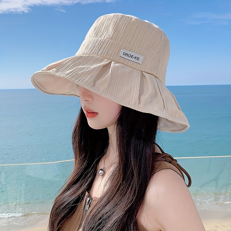 Spring Summer Sun Hat Female Roll Roll Empty Top Hat Beach - Temu