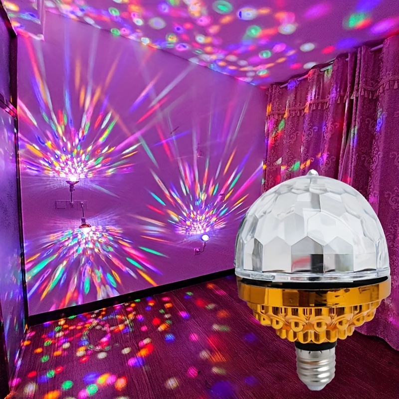Led Rotating Light Disco Bulb Motorized Spinning Disco DJ Party Light 3  Model Projection Crystal Rotate Stage Light for Birthday Party Club Bar