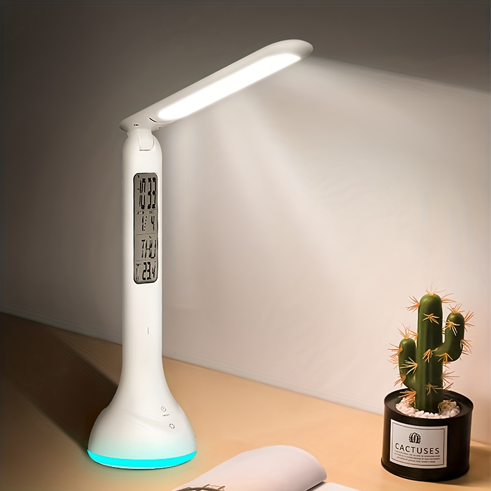 Lampes de bureau : Lampe de bureau LED avec affichage de l'heure