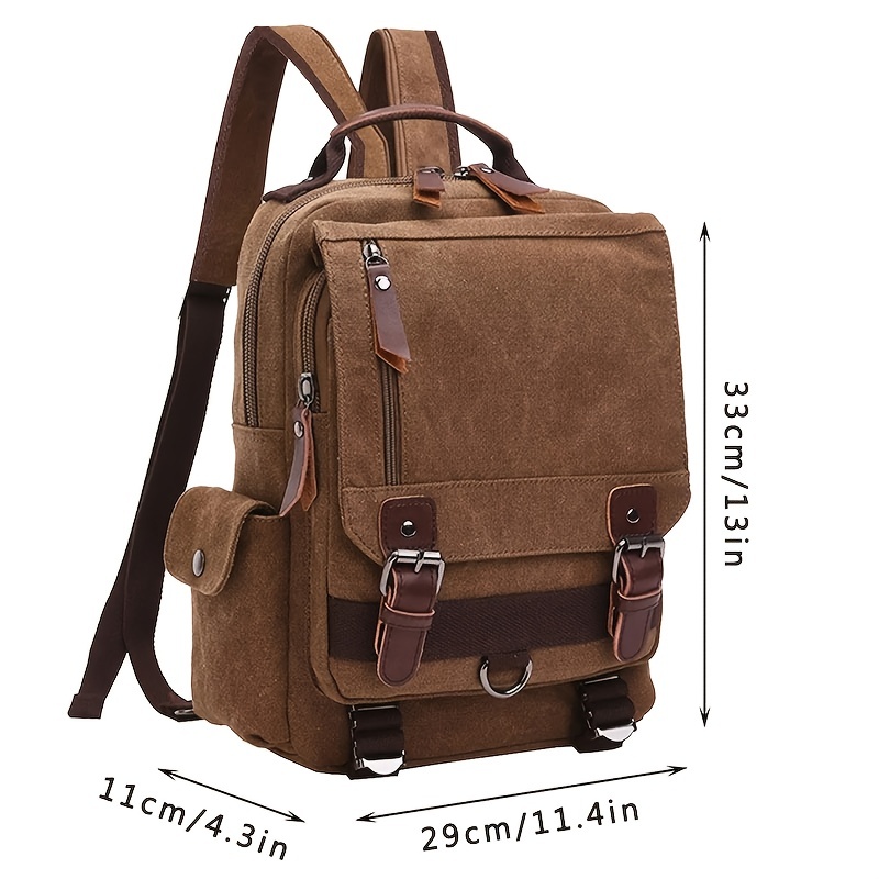 Canvas Messenger Bag Shoulder Sling Backpack Travel Backpack