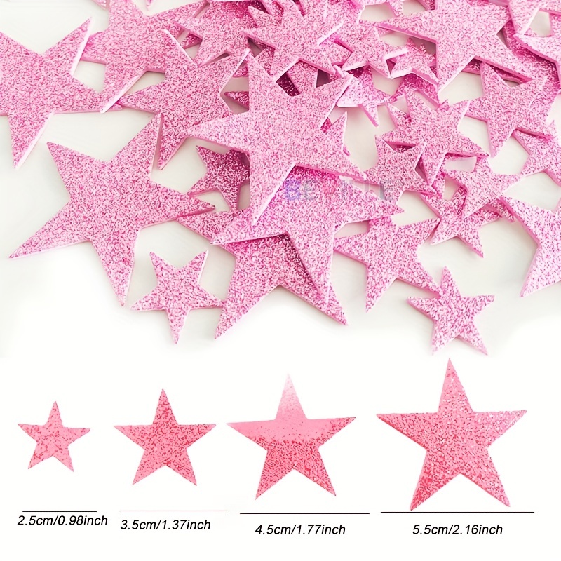 70pcs Glitter Foam Stickers Glitter Stars Reward Sticker Star