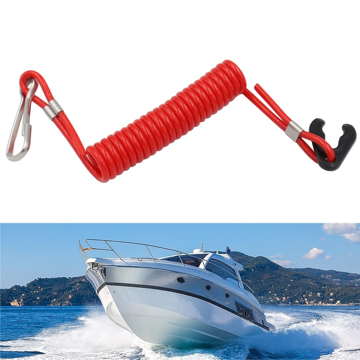 

Boat Engine Kill Switch Lanyard For Emergency Engine Stop, Crucial Outboard Motor Safety For Tohatsu Pwc Jet Skis 682-82556-00-00
