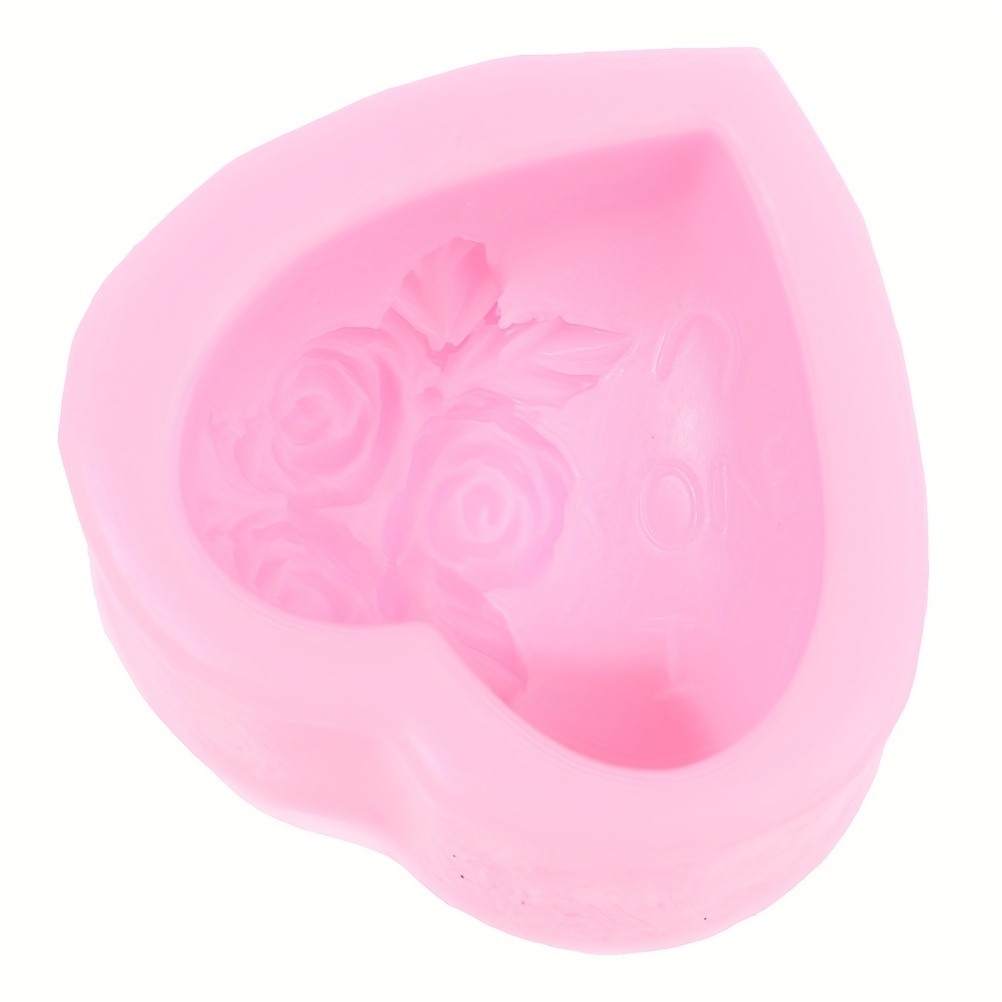Heart Rose Shaped Silicone Mold Confectionery 3d Moulds Cake - Temu