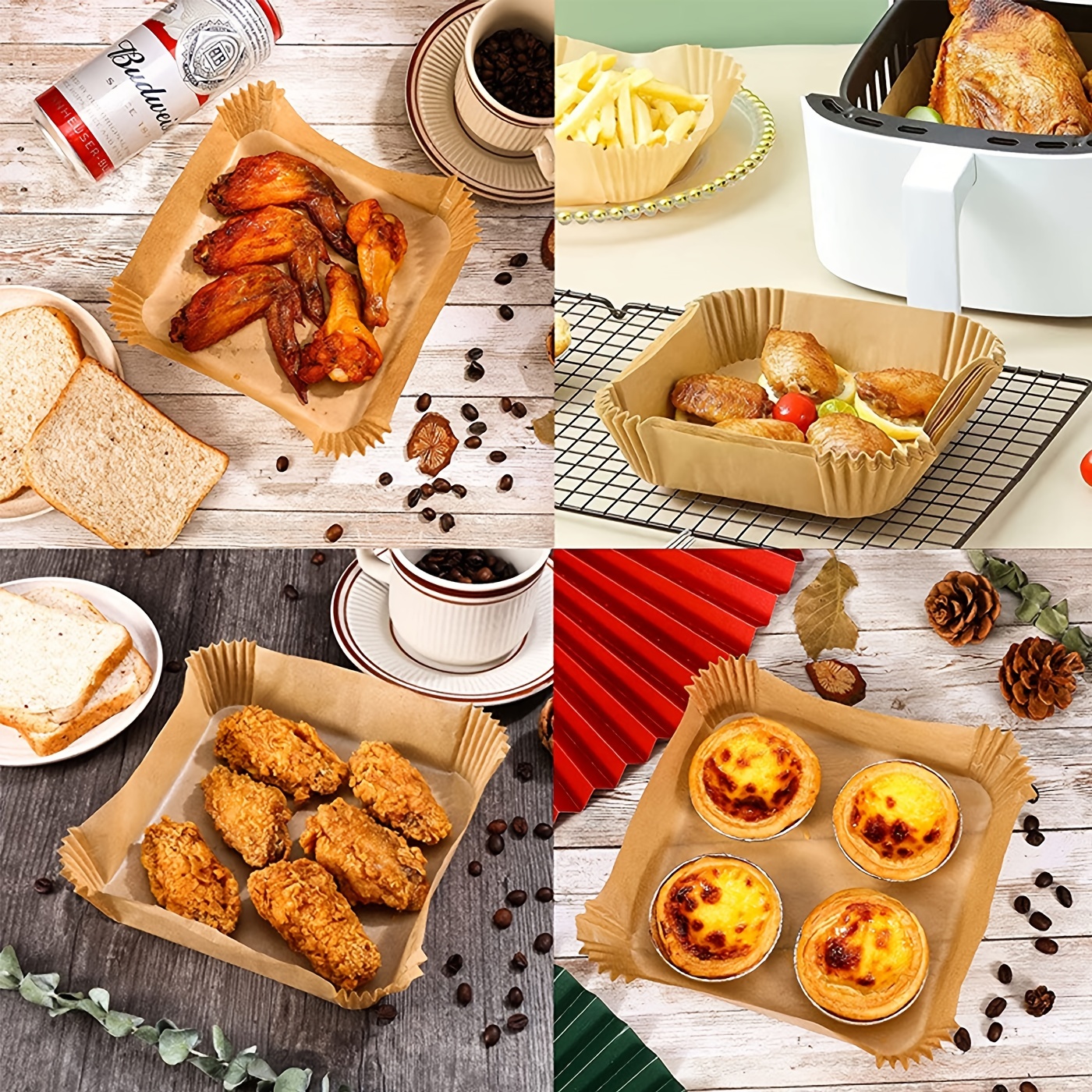 Disposable Air Fryer Liners,, Paper Air Fryer Liner Pots, Paper Basket  Bowls, Baking Trays, Air Fryer Disposable Paper Liner For Microwave, Oven  Accessories, Baking Tools, Kitchen Gadgets, Kitchen Accessories - Temu