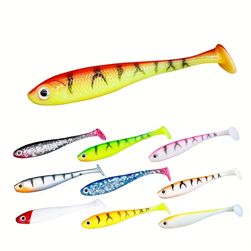 Soft T Tail Fishing Lures Silicone Artificial Bionic - Temu