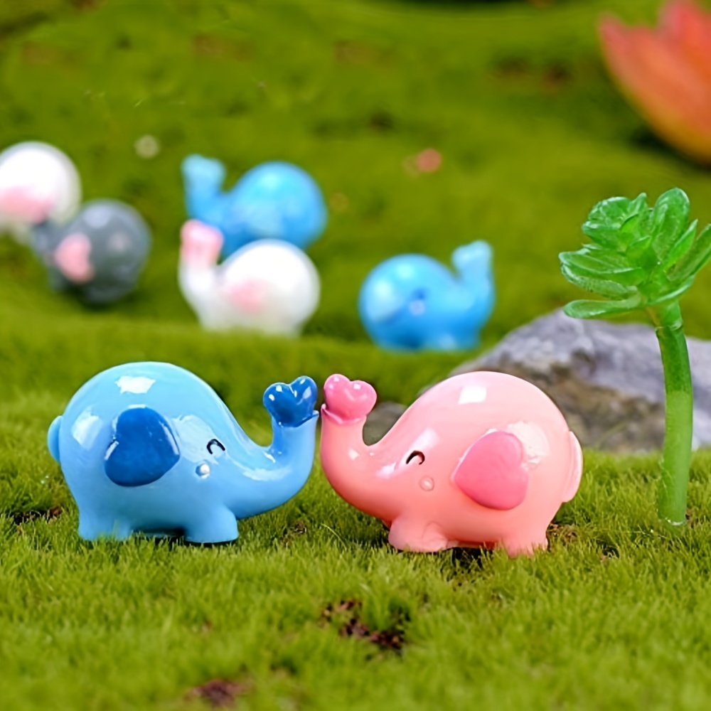 Miniature Elephant High Gloss Resin Tabletop Indoor Small